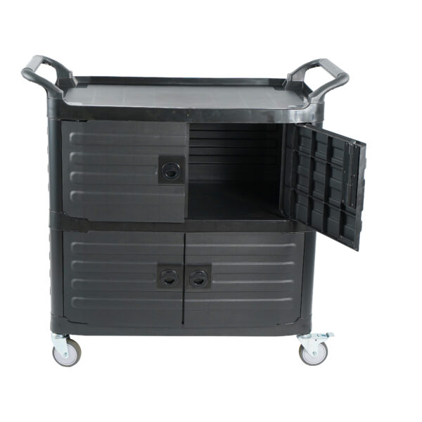 Plastic Service Trolley with Cover <br> (BRD-KPK-53)