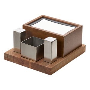 4'lü Kare Tuzluk Baharatlık Dispenser Takımı  (GRV-345)