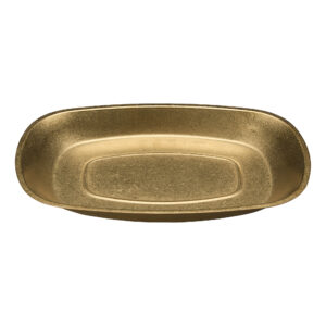 Groovy Açık Büfe Retro Sunum Tabağı (Altın)   (GRV-R26002-ALTIN)