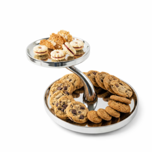 Alternative view of Lumina Two-Tier Premium Serving Stand     (GRV-LM04)