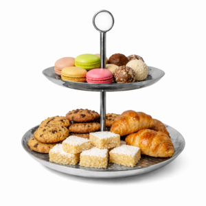 Alternative view of Lumina Two-Tier Premium Serving Stand (GRV-LM30)